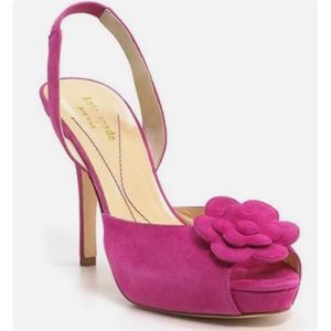 Kate Spade rose pink sling back heels